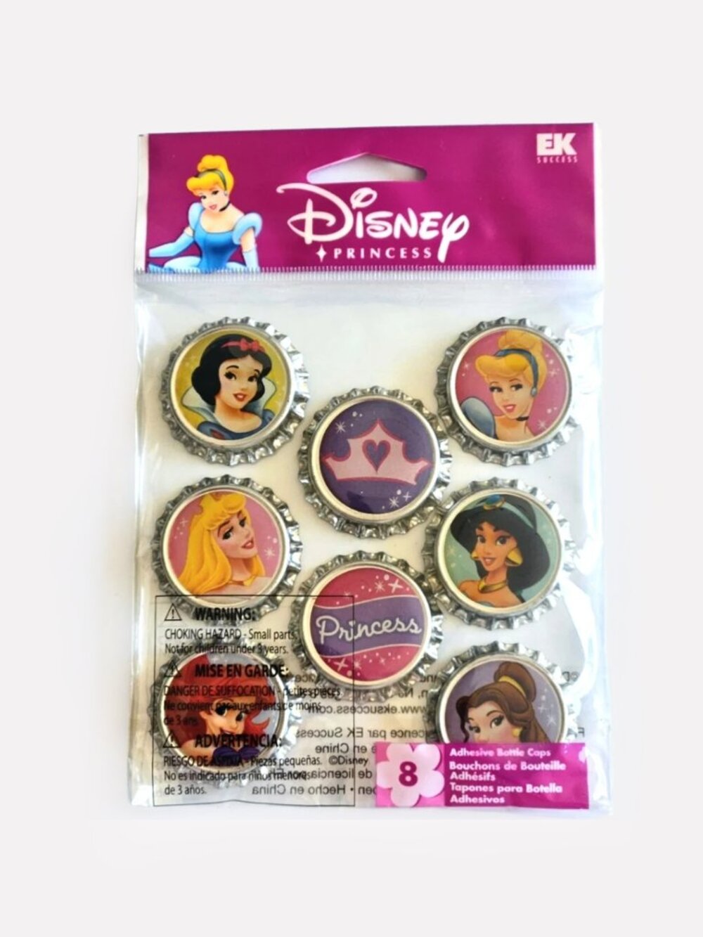 Disney Princess bottle cap Sticker Collage, Princess Collection, Scrapbooking